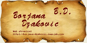 Borjana Džaković vizit kartica